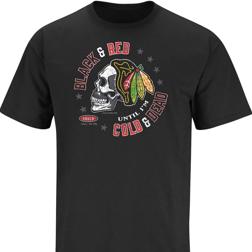 Chicago Hockey Smack Apparell Black Red Cold Dead